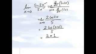 Calculus: L'hopitals Rule and Taylor Series Applied to Find the Limit: Example