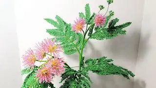 Aльбиция из бисера Анонс к МК Цветы из бисера
