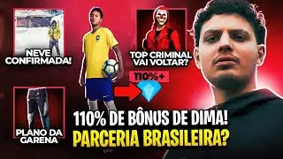 BÔNUS DE 110% CONFIRMADO! TIKTOKERS VERIFICADOS! GARENA RESPONDEU: ANGELICAL, MODO 1V1, NEVE! 