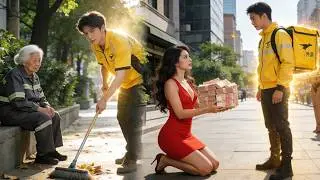 Broke Delivery Boy Saves Grandma - Finds Out She's A Billionaire & Her CEO Daughter Proposes!