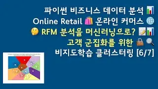 비즈니스 데이터 분석 [6/7] 📊Online Retail 🛍️ 온라인 커머스 🌐🤔 RFM 분석을 머신러닝으로? 📝📊  고객 군집화를 위한 👜 🔍비지도학습 클러스터링