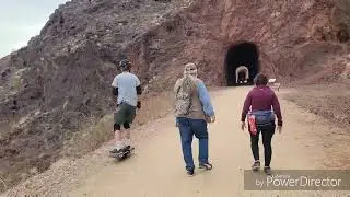 Historic Railroad Tunnels, Hoover Dam and Bridge Walk. Our first time to walk on the bridge!