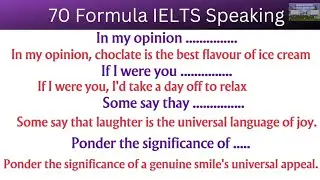 70 Most Commonly Used Sentence Pattern in IELTS Speaking #ieltsvocabulary #english