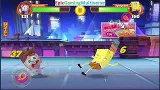 Timmy Turner VS SpongeBob SquarePants In A Nickelodeon Super Brawl Universe Match / Battle / Fight