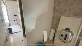A LAVANDERIA VIROU COZINHA | mármore branco Paraná e porcelanato