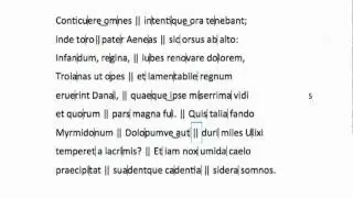Lettura metrica di Virgilio, Eneide II, 1-39