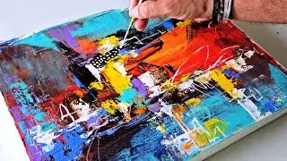 Colorful Abstract Painting / Acrylic Painting Technique / Amazing End Result 🤩🤩🤩
