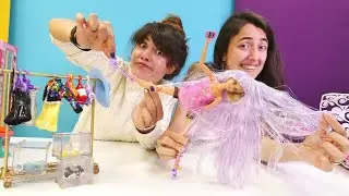 Barbie Ken ile akşam yemeğine gidiyor! Sevcan ve Ümit Barbie'yi randevu için hazırlıyorlar!