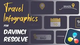 15 Travel Video Infographics for DaVinci Resolve