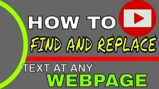 How can you find and replace any WebPage Text