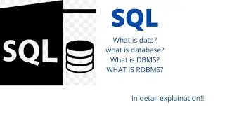 Basics Of SQL And DBMS !!RDBMS!!DATABASE