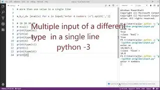 Lecture 16 :- Different kind of values as input in a single line || LearningStrome Academy