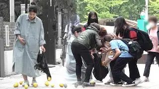 What if a pregnant woman spills fruits in the middle of the road? | Social Experiment