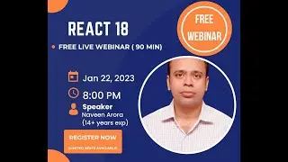 Live Webinar | React 90 Min Free Live Webinar |  22 Jan | 8 PM