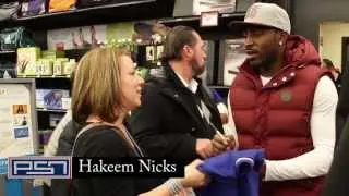 PSN event hosted by Joe Santagato featuring Hakeem Nicks, Ahmad Bradshaw and David Wilson.