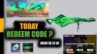 Today's free fire redeem code || jaldi se jakar le lo