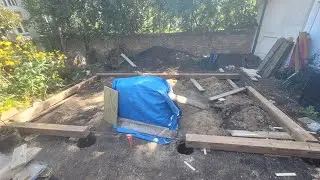 Building a greenhouse. Step 1.  foundation