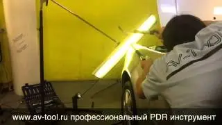 Уроки PDR технологии (Работа с бликами)Обучение удалению вмятин без покраски (Работа с бликами)