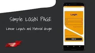 Simple Login activity for beginners using android studio | Material Design