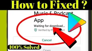 Fix play store Waiting for Download Problem Solved 2021. Play Store waiting problem Fixed.