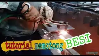 Tutorial/cara memotong besi dengan gas LPG & OKSIGEN