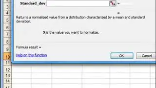 Standardized Score in Excel
