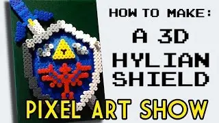 Perler Beads Tutorial: How to Make a 3D Mini-Hylian Shield from Legend of Zelda - Pixel Art Show