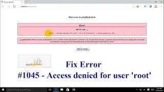[SOLVE] phpMyAdmin access denied problem on Linux