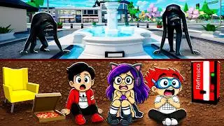 We built a SECRET BUNKER to ESCAPE from the TERRIFYING MONSTERS in Brookhaven Roblox | Kori