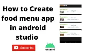 How to Create a Food Menu App in Android Studio | Complete Tutorial