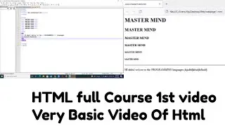 Html first video in urdu | how to make webpage and heading on webpages paragraph tag horizontal line
