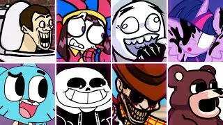 SKIBIDI but Every Turn a Different Character Sings 🎤 ( FNF SKIBIDI ) 🎶