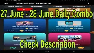 Hamster Kombat Daily Combo June 27 - June 28 2024