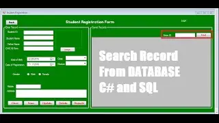 Search record from database in c# and SQL
