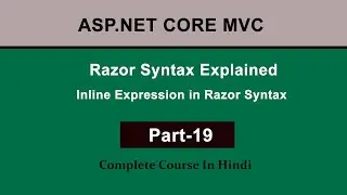 Inline Expression in Razor Syntax | ASP.NET Core MVC Tutorial