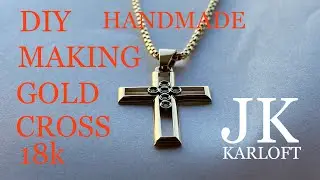 DIY GOLD CROSS by  jewelry KARLOFT 