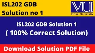 ISL202 GDB fall  2022 || Download in  PDF