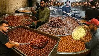 Perfect Gulab Jamun Making | Soft & Juicy Sweet Recipe | Street Food of Pakistan