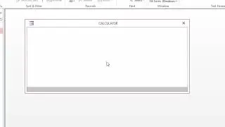Design a Calculator using VBA Coding in MS Access