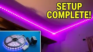 How to Install LED Strip Lights on your Wall!