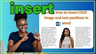 How to Insert Pictures and Lock Image & Text Position in Microsoft Word | Swahili Guide