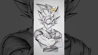 How to Draw Goku in 5sec ,10sec ,30sec #shorts