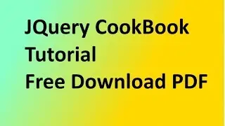 JQuery CookBook Tutorial Free Download PDF