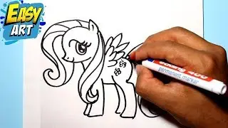 🔴 Como dibujar a FLUTTERSHY 🦄 How to draw my little pony  🦄  Dibujos faciles para niños