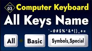 Keyboard All special and symbol keys names | Complete Keyboard Keys Name in Urdu/Hindi