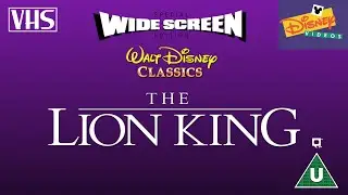 Closing to The Lion King - Special Widescreen Edition UK VHS (1996)