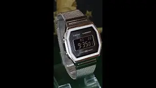 Casio A1000M-1BVT 3479 Module Stainless Steel Mother of Pearl Black