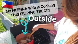 Filipina Wife is cooking FILIPINO SNACK OUTSIDE VLOG 84. 🇵🇭 #filipino #filipina #filipinofood #
