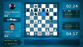 Chess Game Analysis: Arwan13 - XKevin Mazuera : 1-0 (By ChessFriends.com)