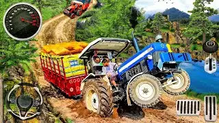 Offroad Tractor Trolley Transport Simulator -  Uphill Drive Farming Tractor: Android Gameplay